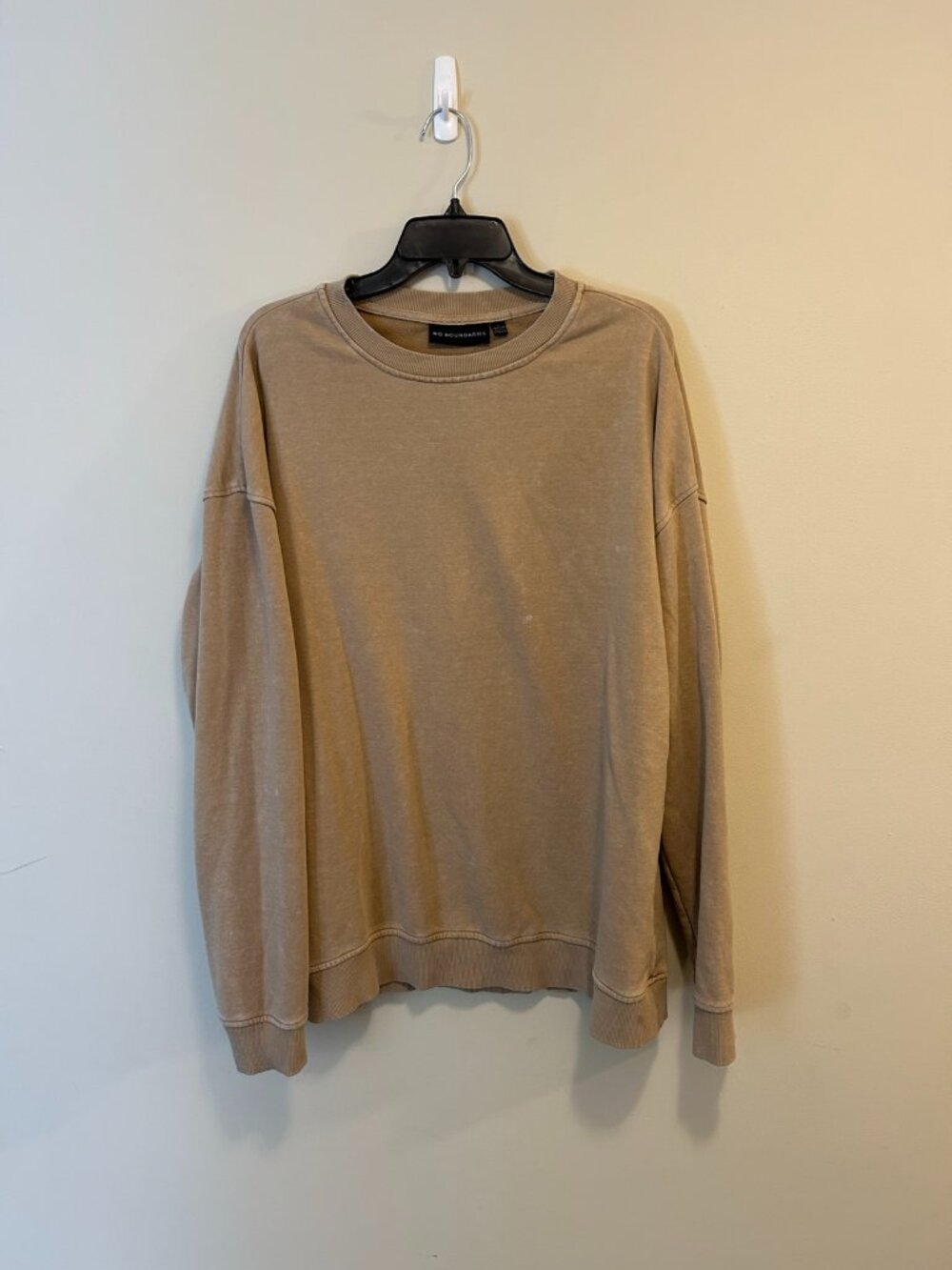 No Boundaries Crewneck Sweater Men's L Brown Clay